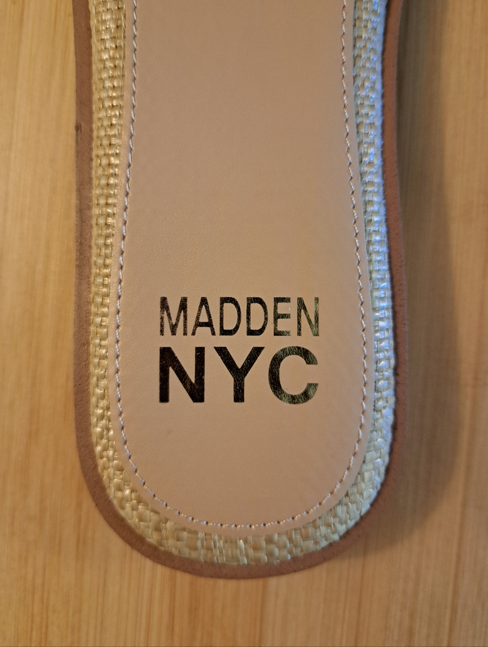 Madden NYC H-Band Style Sandal Slides In 'Raffia', Sz 10, NWOT - Picture 10 of 13